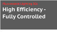 High Efficiency -Fully Controlled Fluorescent Lighting ICs