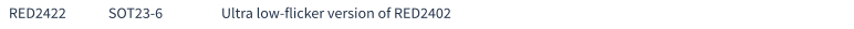 RED2422 Ultra low-flicker version of RED2402   SOT23-6